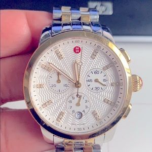MICHELE UPTOWN two tone watch